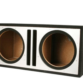 Absolute Pdeb10SI (Silver/black) Dual 10", 3/4" MDF Twin Port Subwoofer Enclosure w/ Silver High Gloss Face Board