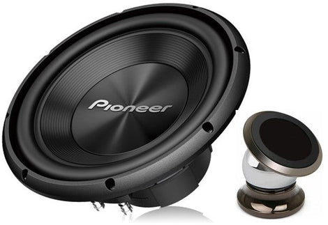 Pioneer TS-A300D4 12” Dual 4 Ohms Voice Coil Subwoofer - 1500 Watts with Phone Holder Magnet