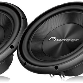 Pair of Pioneer TS-A300D4 12” Dual 4 Ohms Voice Coil Subwoofer - 1500 Watts with Phone Holder Magnet