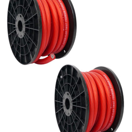 2 XP Audio SPW-0-50RD 1/0 Gauge Red Power Ground Cable 50 FT (100 Feet Total) Xtreme Twisted Battery Wire Cables