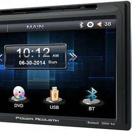 Power Acoustik PD-651B Double DIN Bluetooth In-Dash DVD/CD/AM/FM Car Stereo w/ 6.5" Touchscreen and SD/USB Reader &  Single Double DIN Dash Kit Harness for 2007-2012 Nissan Altima