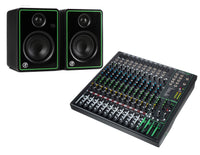 Mackie CR5-XBT Bluetooth Studio Monitor + ProFX16v3 16-Ch Mixer USB Effects