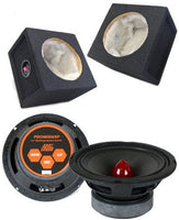 DC Sound PROMID65P 6.5" 500W Mid-Range Aluminum Bullet Loudspeaker + Flat Box