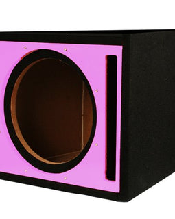 PSEB10P Single 10" Ported Subwoofer Enclosure with Pink High Gloss Face Board