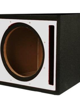 Absolute Single 10" Ported Subwoofer Enclosure Silver High Gloss Face Board