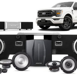 Alpine PSS-23FORD-F150 8-Speaker Audio System Fits 2015-2025 Ford F-150 Bundle