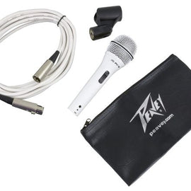 Peavey PV®i 2W Microphone – XLR cable Dynamic Vocal Microphone with XLR Cable - White