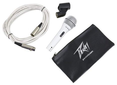 Peavey PV®i 2W Microphone – XLR cable Dynamic Vocal Microphone with XLR Cable - White