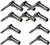 MR DJ QAM10 10-Piece 1/4" Right-Angle Stereo Male Audio Plug Connectors