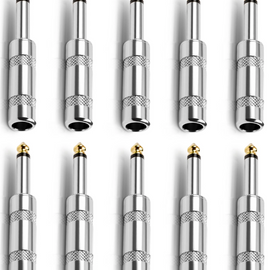 10 MR DJ QMH10 Large Barrel 6.35mm 1/4" Male Mono TS Head Cable Mount Connector