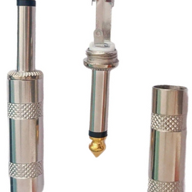 10 MR DJ QMH10 Large Barrel 6.35mm 1/4" Male Mono TS Head Cable Mount Connector