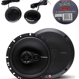 Rockford Fosgate R1T-S 1" Tweeter & R165X3 6.5" 3-Way Coaxial Speaker