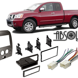 Car Radio Install Kit Combo for 2004 2005 2006 2007 Nissan Titan/Armada w/Nav