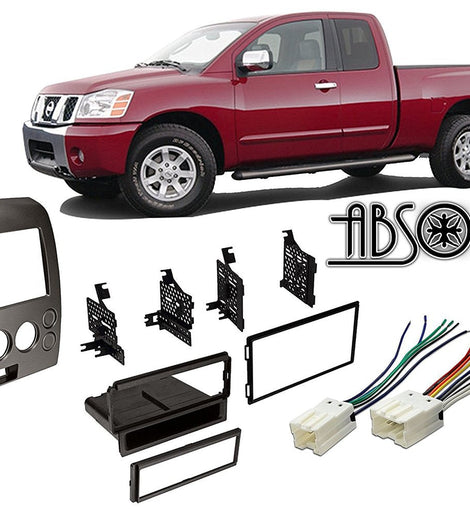 Car Radio Install Kit Combo for 2004 2005 2006 2007 Nissan Titan/Armada w/Nav