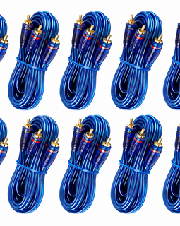 Ten 17' 2 CH RCA Interconnect Cable Wire for Marine Car Amplifier Stereo Home Audio
