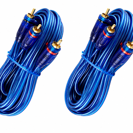 2 Absolute 20' RCA Stereo Plug Cable 2 Male to 2 Male Car Stereo Marine Home Audio