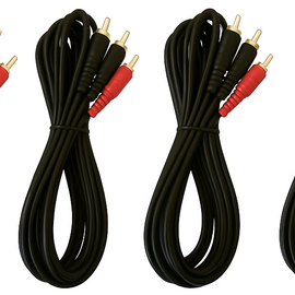 4 Absolute 25' RCA Interconnect Cable Copper Wire Marine Car Amplifier Stereo Home Audio