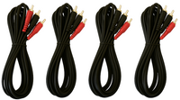 4 Absolute 17' RCA Interconnect Cable Wire Marine Car Amplifier Stereo Home Audio