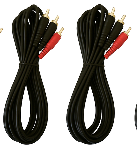 4 Absolute 6' RCA Interconnect Cable Wire Marine Car Amplifier Stereo Home Audio
