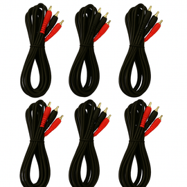 6 Absolute 17' RCA Interconnect Cable Wire Marine Car Amplifier Stereo Home Audio
