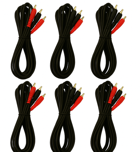 6 Absolute 12' RCA Interconnect Cable Wire Marine Car Amplifier Stereo Home Audio