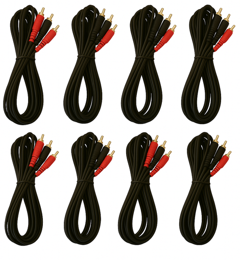 8 Absolute 25' RCA Interconnect Cable Wire Marine Car Amplifier Stereo Home Audio