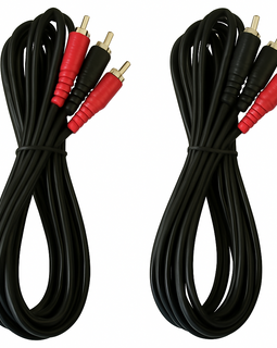 2 Absolute 15' RCA Interconnect Cable Wire Marine Car Amplifier Stereo Home Audio