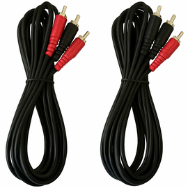 2 Absolute 15' RCA Interconnect Cable Wire Marine Car Amplifier Stereo Home Audio