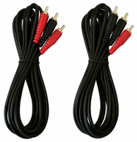 2 Absolute 12' RCA Interconnect Cable Wire Marine Car Amplifier Stereo Home Audio