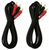 2 Absolute 12' RCA Interconnect Cable Wire Marine Car Amplifier Stereo Home Audio