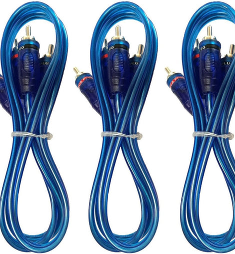 3 DC Sound RCA3B RCA to RCA 2 Ch Male 3' Interconnect HiFi Audio Cable Connector