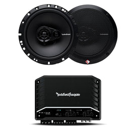 Rockford Fosgate R2-300X4 300 Watts 4-Ch Amplifier + 2 Pairs R165X3 6.5" Speakers