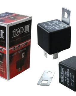 Absolute RLS-130 12 VDC Waterproof Relay with Metal Bracket for SPDT Bosh 30/40A