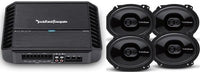 Rockford Fosgate Punch Package w Amplifier & 6x8" Speakers 2 Pair P1683 6" x 8" 3Way Coaxial Car Speakers + P400X4 4Channel Class AB Full Range Amplifier + 2 Pair Speaker Adapter Harnesses