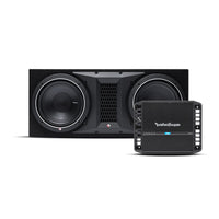 Rockford Fosgate P300X1 Amplifier & P1 2X10" Ported Loaded Enclosure Subwoofer