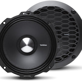 Rockford Fosgate PPS4-6 6.5" 400W 4-Ohm Midrange Car Audio Speaker with Fiber Reinforced Paper Cone and Stamp Cast Aluminum Frame