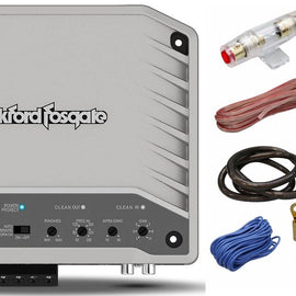 Rockford Fosgate M2-500X1 Monoblock Marine Amplifier with Absolute KIT4 4 Gauge Amp Kit