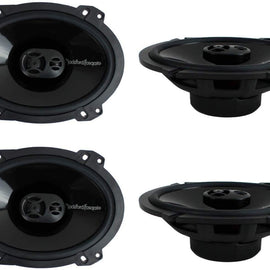 2 Rockford Fosgate Punch P1683<BR/> 260W Peak (130W RMS) 6" x 8" Punch Series 3-way Full Range Coaxial Speakers (2 Pair)