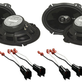 2007 Ford Mustang Rockford P1683 6x8" Front+Rear Factory Speaker Replacement Kit