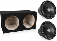 2 Rockford Fosgate P2D2-12 12" 1600W Car Subwoofers + Dual Sealed Sub Box