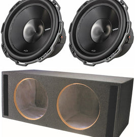 2 Rockford Fosgate P3D2-15 15" 2400w DVC Car Subwoofers + Sub Enclosure Box