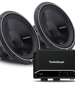 Rockford Fosgate Prime R2-1200X1 & 2 P3D4-15 package <br/> 1200W RMS x 1 at 1 ohm monoblock subwoofer amplifier & 2 P3D4-15 15" subwoofer