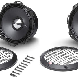 2 Rockford Fosgate PPS4-6 6.5" 400W 4-Ohm Midrange Car Audio Speaker Pair with Fiber Reinforced Paper Cone and Stamp Cast Aluminum Frame