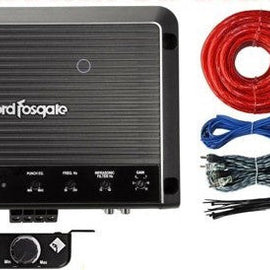 Rockford Fosgate R1200-1D Prime 1200 Watts Class D 1-Channel Amp + 4 Gauge Amp Kit