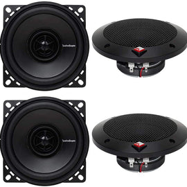 2 Pair Rockford Fosgate Prime R14X2 120W Peak 4" 2-Way PRIME Series Coaxial Car Audio Speakers