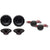 2 Pair Rockford Fosgate R165X3 6.5" 180W Speakers + R1T-S 1-Inch Tweeter Kit