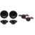 2 Pair Rockford Fosgate R165X3 6.5" 180W  Coaxial Speakers + R1T-S 1-Inch Tweeter Kit