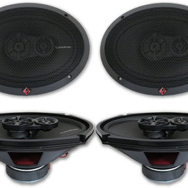2 Pair Rockford Fosgate R169X3 6x9" 260-Watt 3 Way Car Speakers