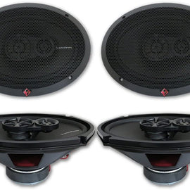 2 Pair Rockford Fosgate R169X3 6x9 3-Way Car Audio Coaxial Speakers 6" x 9"