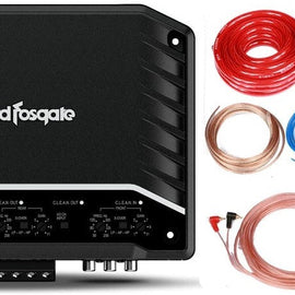 Rockford Fosgate R2-300X4 Prime Series 300 Watts 4-Channel Class D Amplifier + 0 Gauge Amp Kit